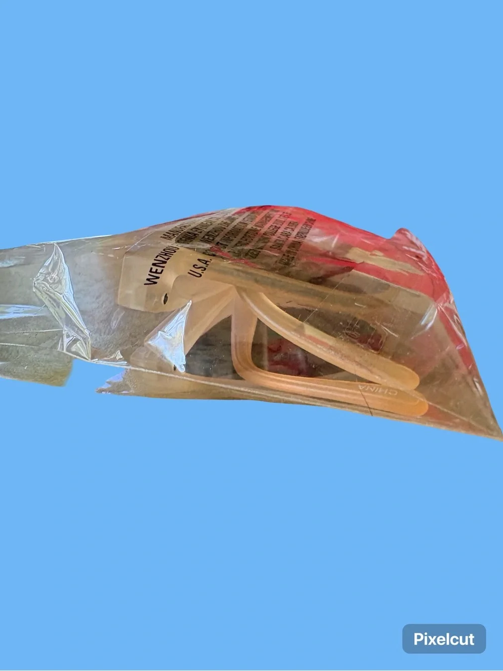 Folding Sunglasses - Peach Frame with Dark Lenses
